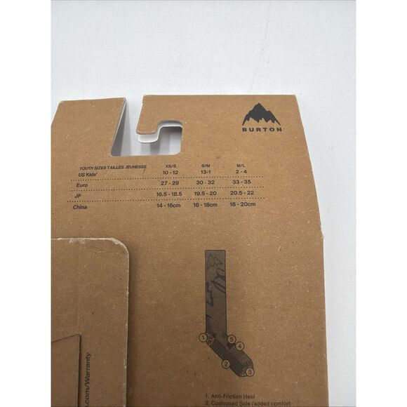 Burton Kid's Performance Midweight Socks Size M/L NEW Shoe 2-4 - Picture 4 of 4